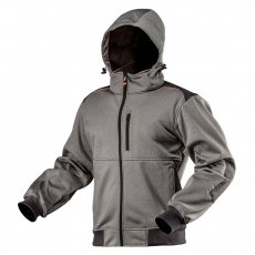 Neo softshell munkadzseki, levehető kapucnival, xl